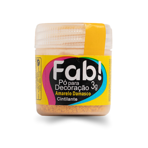 Pó para Decoração Fab Amarelo Damasco 3G