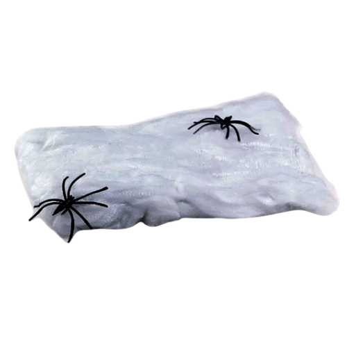 Teia de Halloween Esticável Branca - Pacote com 20G
