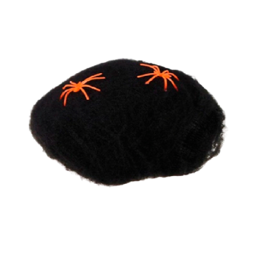 Teia de Halloween Esticável Preta - Pacote com 20G