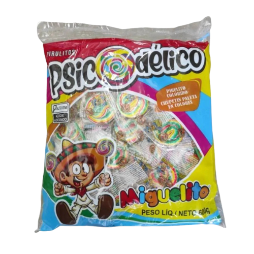 Pirulito Psicodélico Miguelito - Pacote com 600G