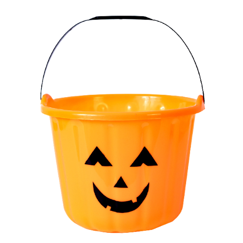 Balde Abóbora Halloween - Tamanho 19 CM