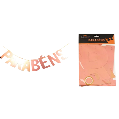 Faixa Parabéns Rosê Gold