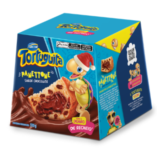 Panettone Arcor Tortuguita Sabor Chocolate 510G