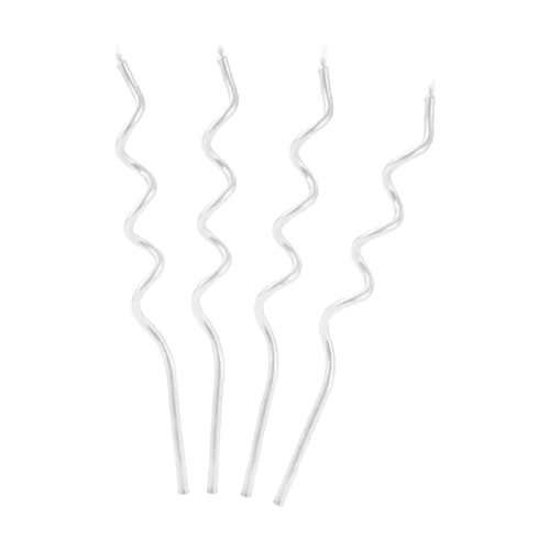 Vela Espiral Branca 14CM - Pacote com 4UN