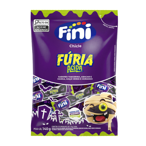 Chiclete Fini Fúria Ácida - Pacote com 140G