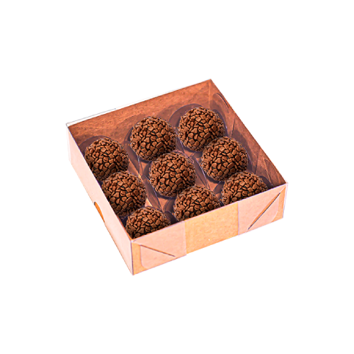 Caixa Kraft Basic para 9 Doces