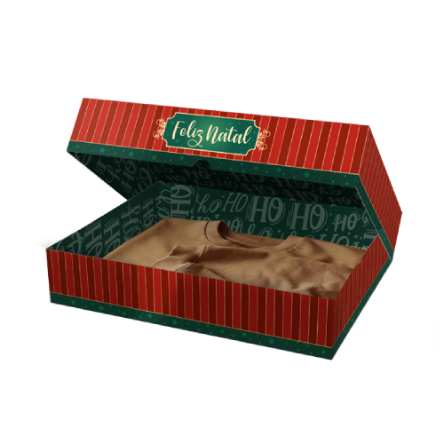 Caixa Presente Noel Tampa e Fundo Conjugada M
