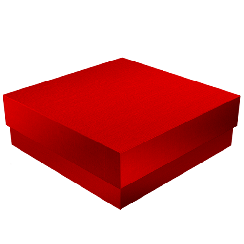 Mini Caixa Quadrada Laminada Vermelha G