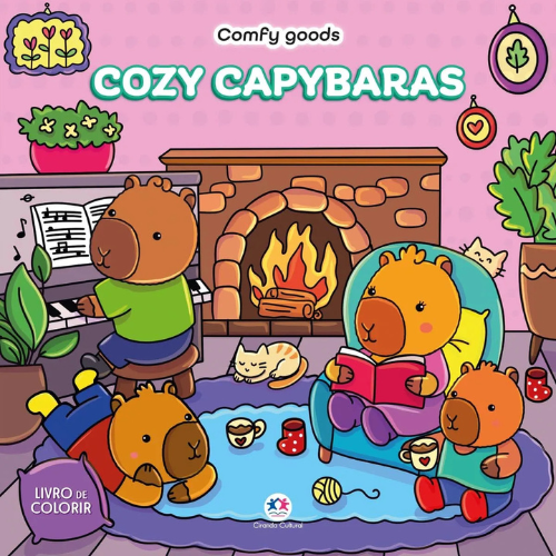 Livro de Colorir Cozy Capybaras