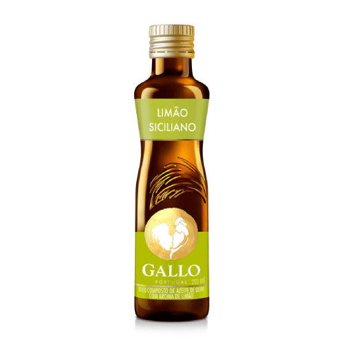 Azeite de Oliva Gallo com Aroma Natural de Limão Siciliano - Garrafa com 250ML