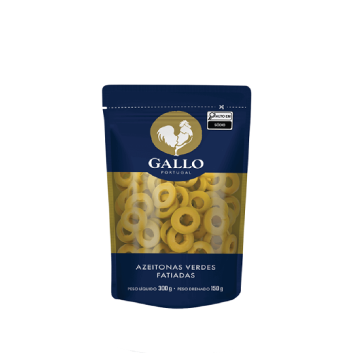 Azeitonas Verdes Fatiadas Gallo - Sachê com 150G
