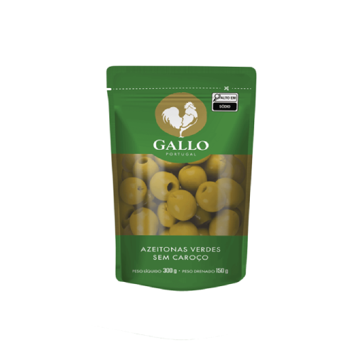 Azeitonas Verdes sem Caroço Gallo - Sachê com 150G