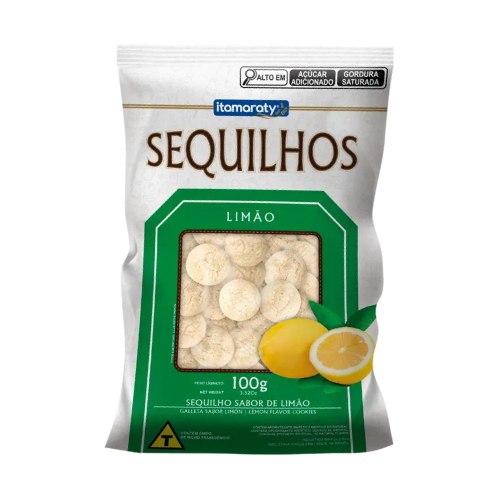 Biscoitos Sequilhos Sabor Limão - Pacote com 100G