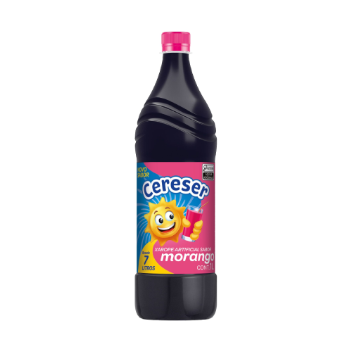 Xarope Artificial Sabor Morango - Garrafa com 1L