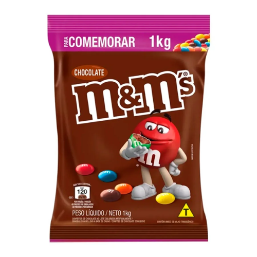 Confeito M&Ms Chocolate Ao Leite - Pacote com 1KG