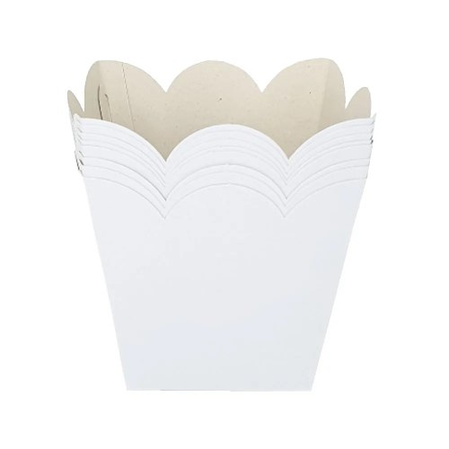 Cachepot de Papel Branco - Pacote com 8UN