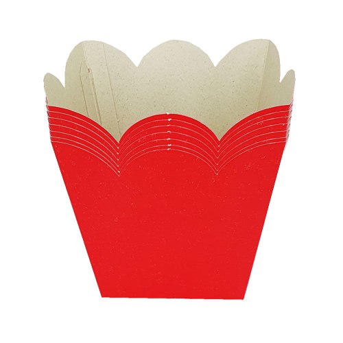 Cachepot de Papel Vermelho - Pacote com 8UN