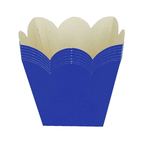 Cachepot de Papel Azul Escuro - Pacote com 8UN