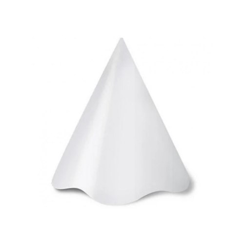 Chapéu de festa Branco - Pacote com 8 UN