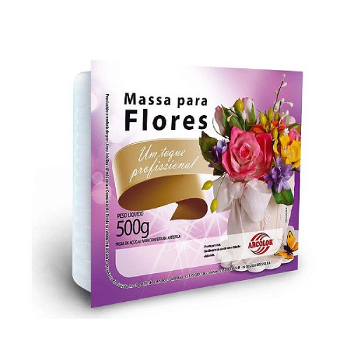 Massa para Flores Branca Arcólor - Pacote com 500G