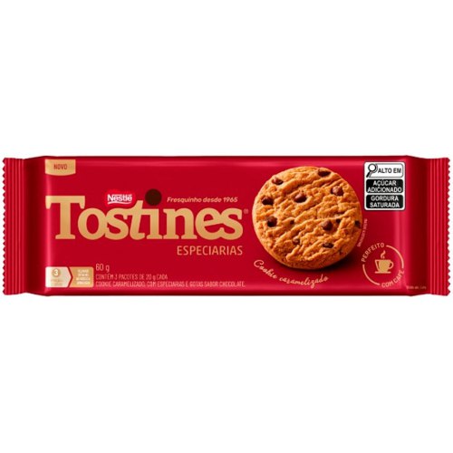 Cookie Tostines Especiarias - Pacote com 60G