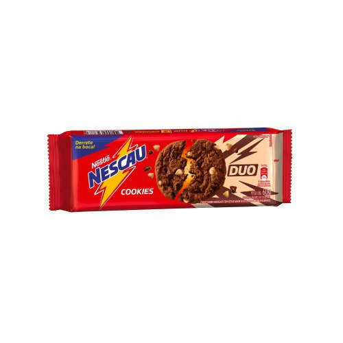 Cookie Nescau com Gotas Sabor Chocolate e Chocolate Branco - Pacote com 60G