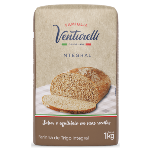 Farinha De Trigo Integral Famiglia Venturelli - Pacote com 1KG