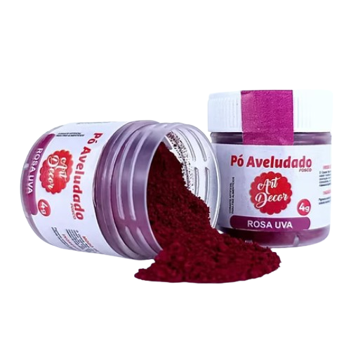 Pó Aveludado Art Decor Rosa Uva - Embalagem com 4G