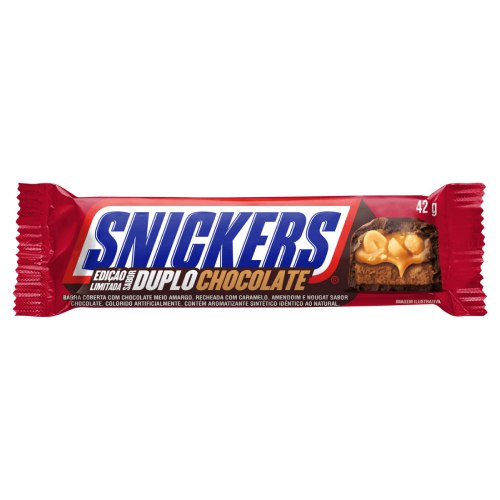 Chocolate Snickers Sabor Duplo Chocolate 42G