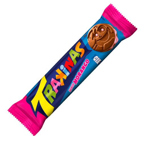 Biscoito Recheado Trakinas Sabor Morango 126G
