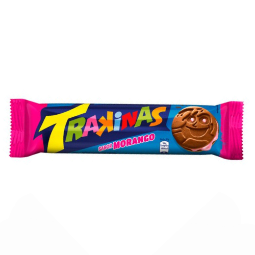 Biscoito Recheado Trakinas Sabor Morango - Embalagem com 126G