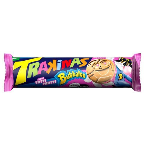 Biscoito Recheado Trakinas Sabor Bubbaloo Tutti - Frutti 126G