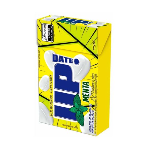Bala Mastigável Up Date Sabor Menta - Caixa com 25G