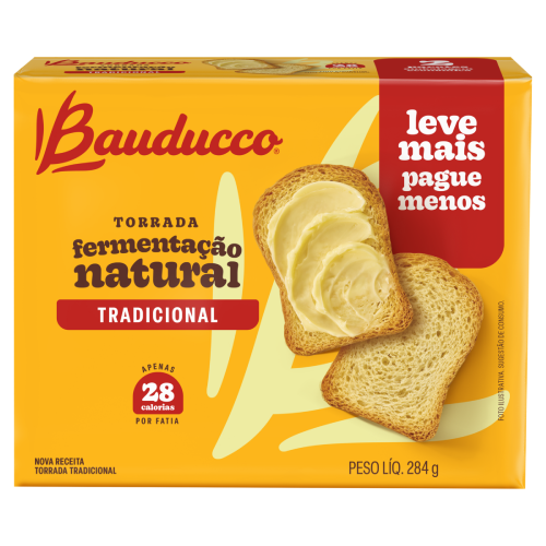 Torrada Tradicional Bauducco - Pacote com 284G