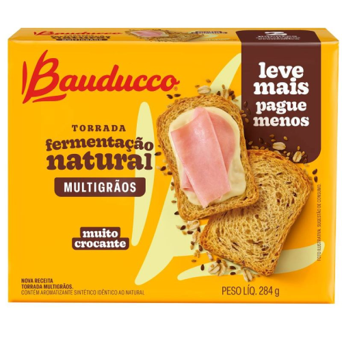 Torrada Multigrãos Bauducco - Pacote com 284G
