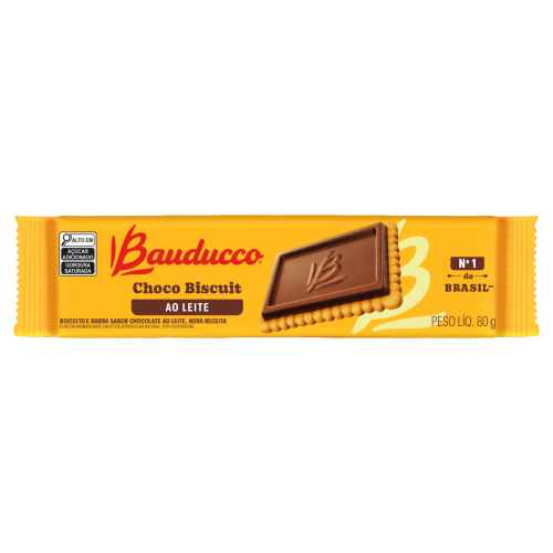 Biscoito Choco Biscuit ao Leite Bauducco - Pacote com 80G
