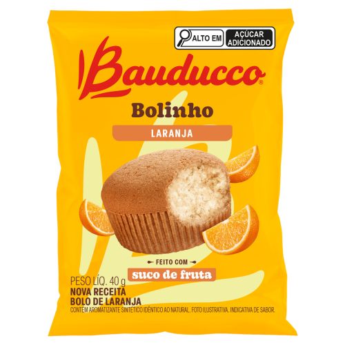Bolinho Sabor Laranja Bauducco - Pacote com 40G
