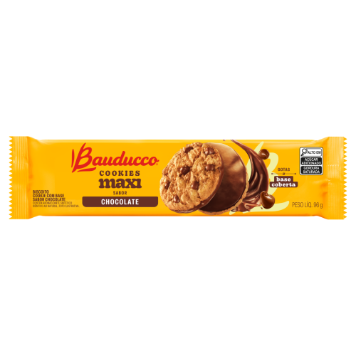 Cookie Maxi Sabor Chocolate Bauducco  - Pacote com 96G