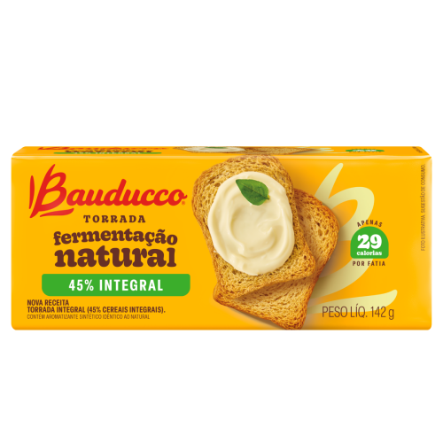 Torrada 45% Integral Bauducco - Pacote com 142G