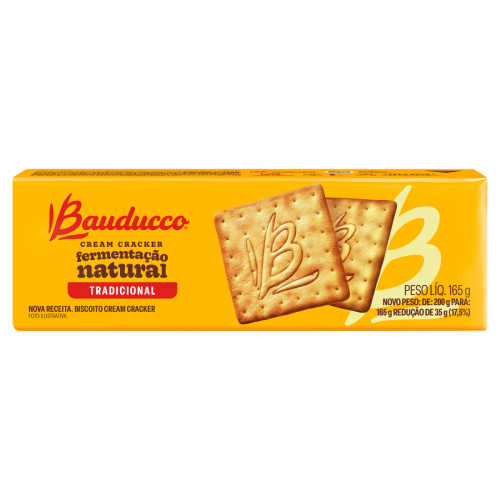 Biscoito Cream Cracker Bauducco - Pacote com 165G
