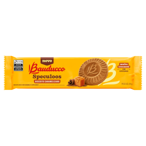 Biscoito Caramelizado Speculoos Bauducco - Pacote com 84G