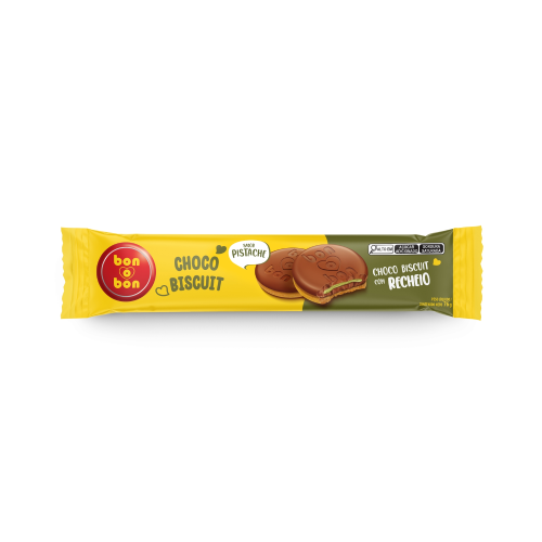 Biscoito Recheado Bon o Bon Arcor Sabor Pistache - Pacote com 76G