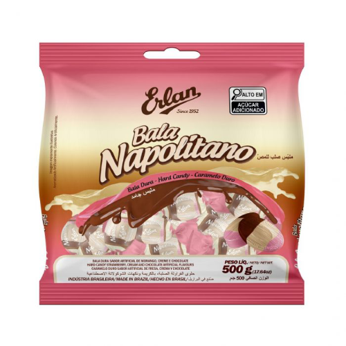 Erlan Bala Dura Napolitano - Pacote com 500G