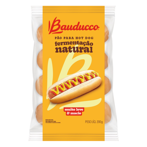 Pão para Hot Dog Bauducco - Pacote com 200G