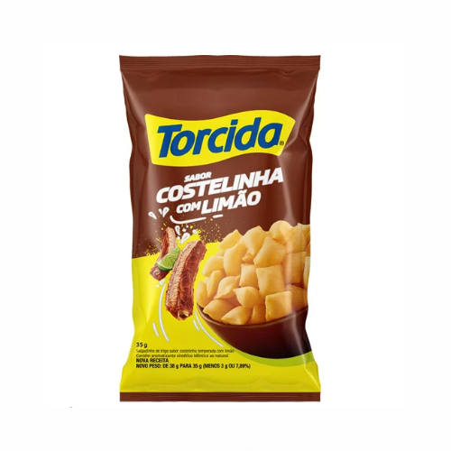 Salgadinho Torcida Sabor Costelinha com Limão - Pacote com 35G