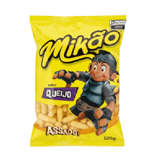 Salgadinho Mikão Sabor Queijo - Pacote com 120G