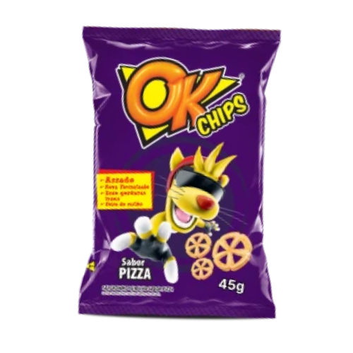 Salgadinho Ok Sabor Pizza - Pacote com 45G