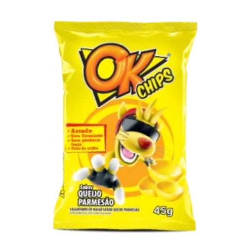 Salgadinho Ok Sabor Queijo - Pacote com 45G