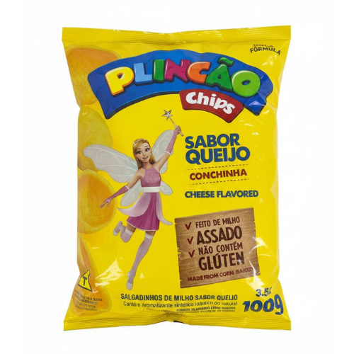 Salgadinho Plinc Chips Sabor Queijo - Pacote com 100G