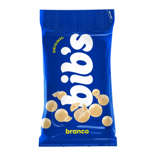 Chocolate Bibs Branco - Embalagem com 40G